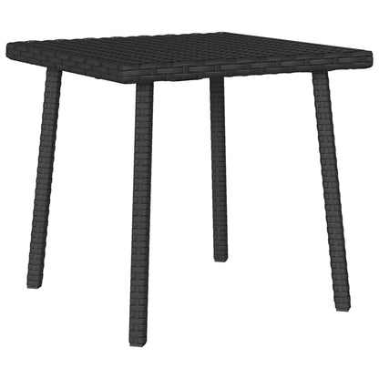Garden Coffee Table Rectangular Black 40x40x37 cm Poly Rattan