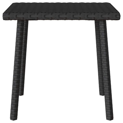 Garden Coffee Table Rectangular Black 40x40x37 cm Poly Rattan