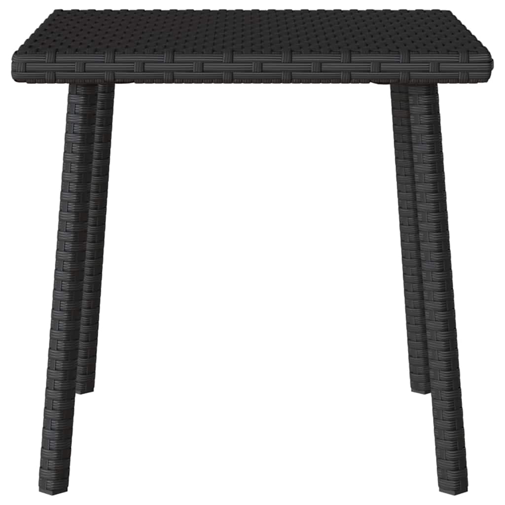 Garden Coffee Table Rectangular Black 40x40x37 cm Poly Rattan