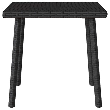 Garden Coffee Table Rectangular Black 40x40x37 cm Poly Rattan