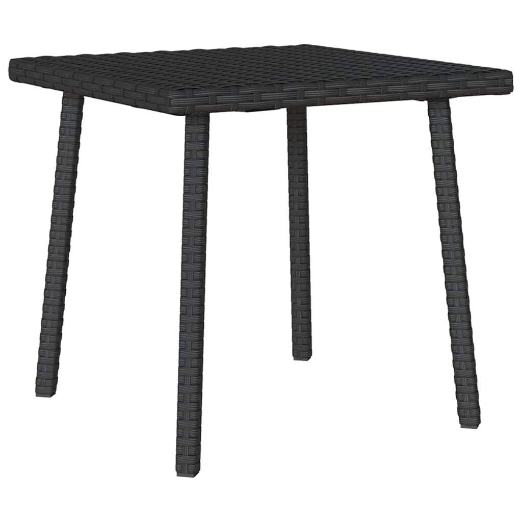 Garden Coffee Table Rectangular Black 40x40x37 cm Poly Rattan