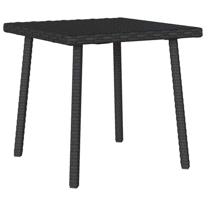 Garden Coffee Table Rectangular Black 40x40x37 cm Poly Rattan