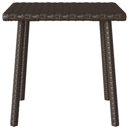 Garden Coffee Table Rectangular Brown 40x40x37 cm Poly Rattan