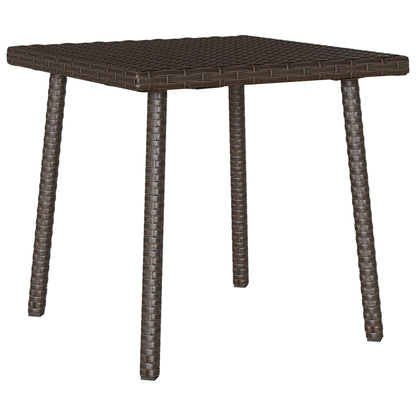 Garden Coffee Table Rectangular Brown 40x40x37 cm Poly Rattan
