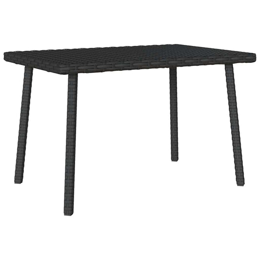 Garden Coffee Table Rectangular Black 60x40x37 cm Poly Rattan