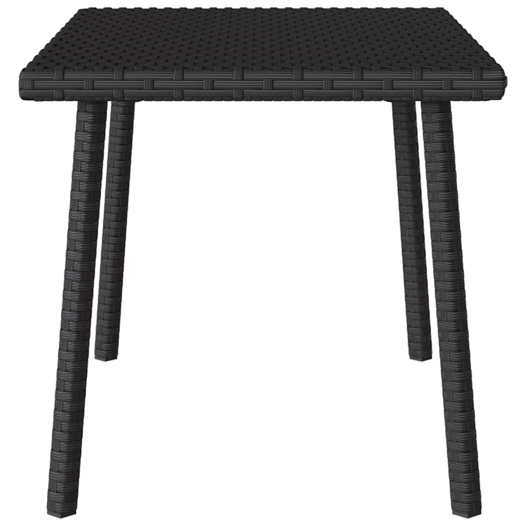 Garden Coffee Table Rectangular Black 60x40x37 cm Poly Rattan
