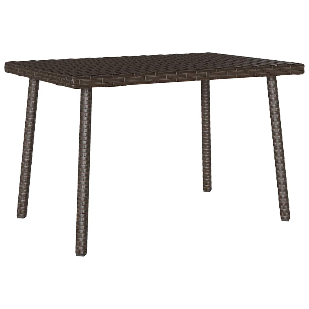 Garden Coffee Table Rectangular Brown 60x40x37 cm Poly Rattan