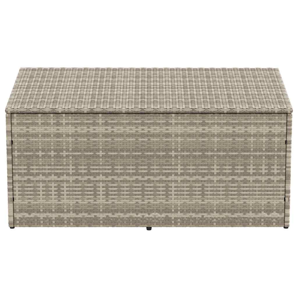 Garden Storage Box Light Grey 110x50x58 cm Poly Rattan