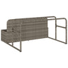 Poolside Float Storage Grey 110x100x57 cm Poly Rattan