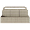Poolside Float Storage Light Grey 110x100x57 cm Poly Rattan