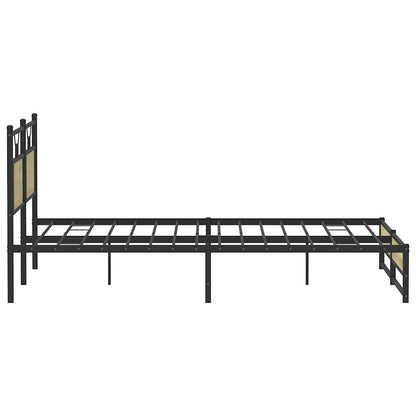 Metal Bed Frame without Mattress Sonoma Oak 183x213 cm
