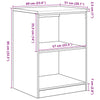 Garage Storage Cabinet Smoked Oak 60x51x85 cm Solid Wood Pine