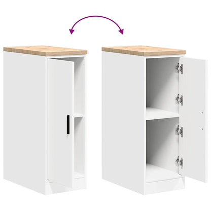 Garage Storage Cabinet White 30x51x85 cm Solid Wood Pine
