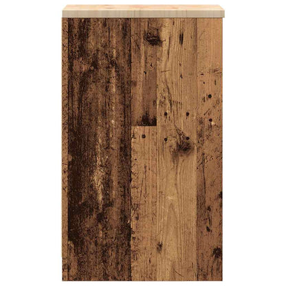 Garage Storage Cabinet Old Wood 30x51x85 cm Solid Wood Pine