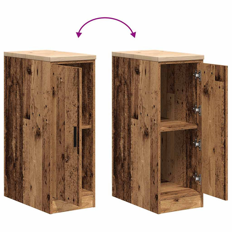 Garage Storage Cabinet Old Wood 30x51x85 cm Solid Wood Pine