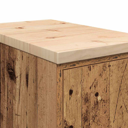 Garage Storage Cabinet Old Wood 30x51x85 cm Solid Wood Pine