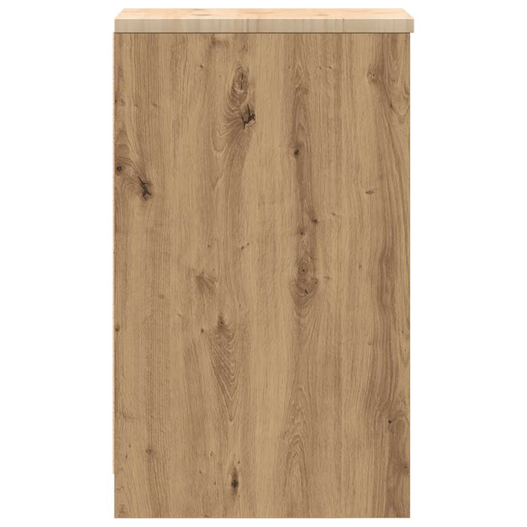Garage Storage Cabinet Artisan Oak 30x51x85 cm Solid Wood Pine