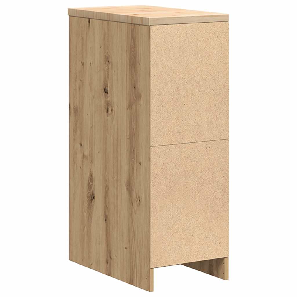Garage Storage Cabinet Artisan Oak 30x51x85 cm Solid Wood Pine
