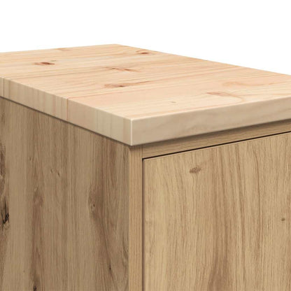 Garage Storage Cabinet Artisan Oak 30x51x85 cm Solid Wood Pine