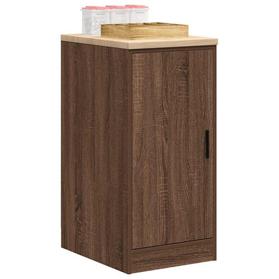 Garage Storage Cabinet Brown Oak 40x51x85 cm Solid Wood Pine