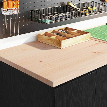 Garage Storage Cabinet Black 60x51x85 cm Solid Wood Pine