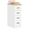 Garage Storage Cabinet White 30x51x85 cm Solid Wood Pine