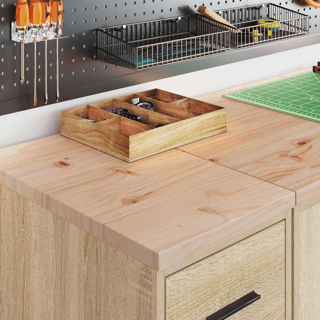 Garage Storage Cabinet Sonoma Oak 30x51x85 cm Solid Wood Pine