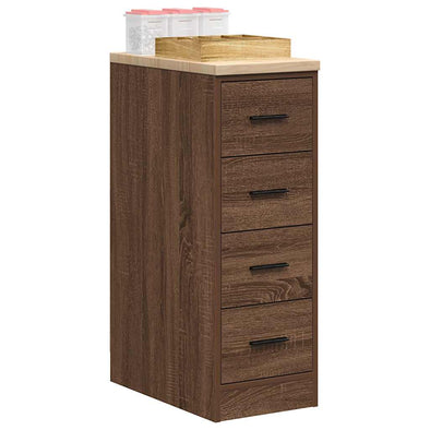Garage Storage Cabinet Brown Oak 30x51x85 cm Solid Wood Pine