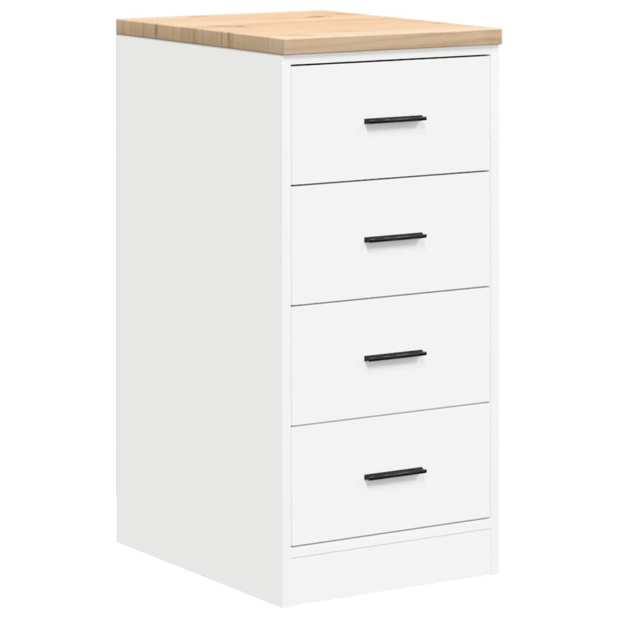 Garage Storage Cabinet White 40x51x85 cm Solid Wood Pine