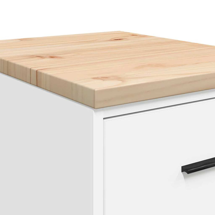 Garage Storage Cabinet White 40x51x85 cm Solid Wood Pine