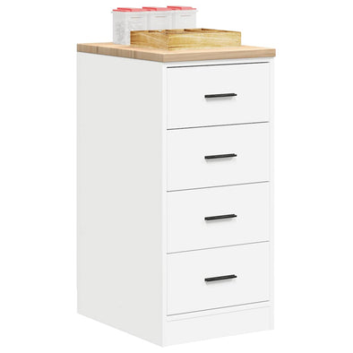 Garage Storage Cabinet White 40x51x85 cm Solid Wood Pine