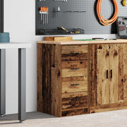 Garage Storage Cabinet Old Wood 40x51x85 cm Solid Wood Pine