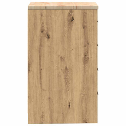Garage Storage Cabinet Artisan Oak 40x51x85 cm Solid Wood Pine