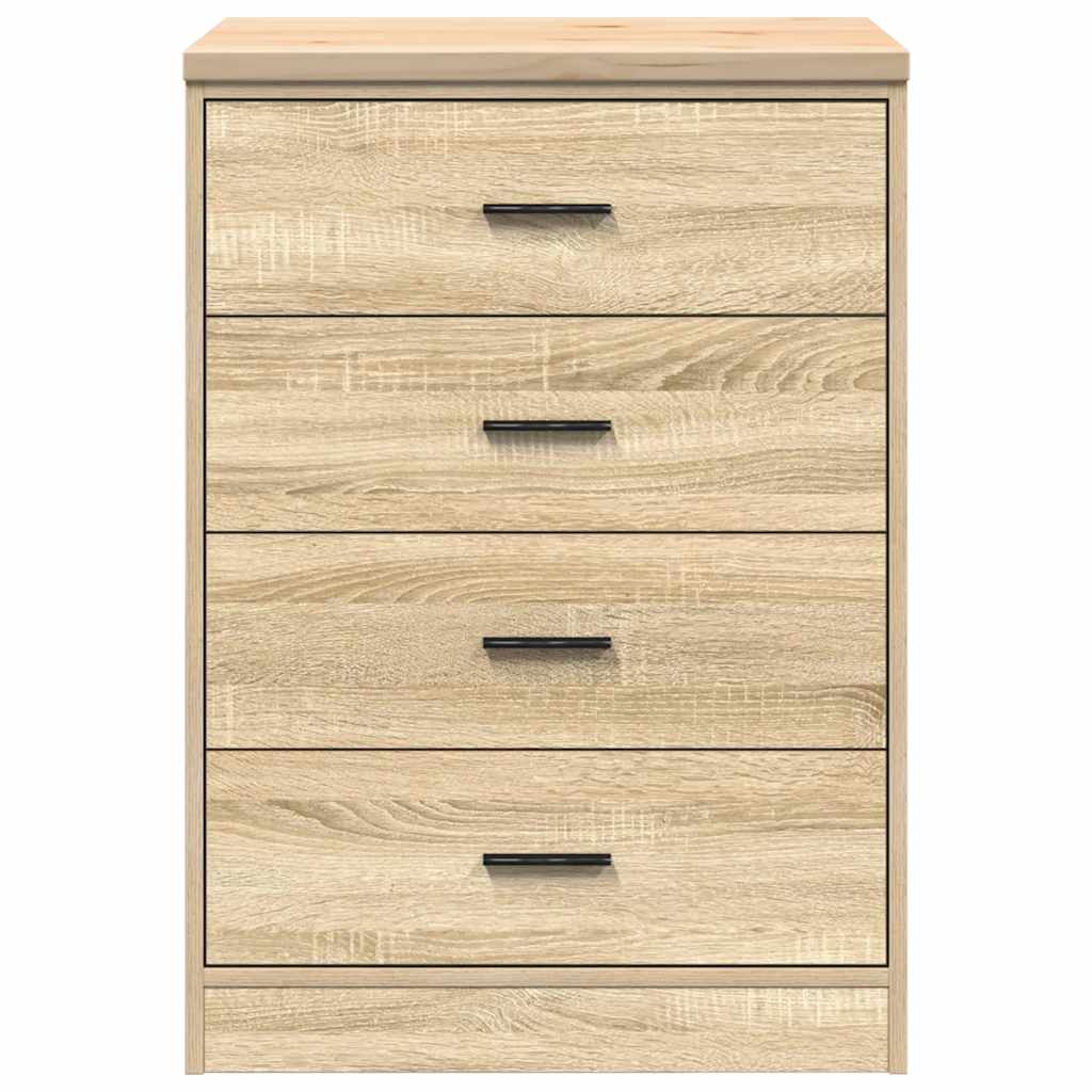 Garage Storage Cabinet Sonoma Oak 60x51x85 cm Solid Wood Pine