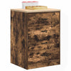 Garage Storage Cabinet Smoked Oak 60x51x85 cm Solid Wood Pine