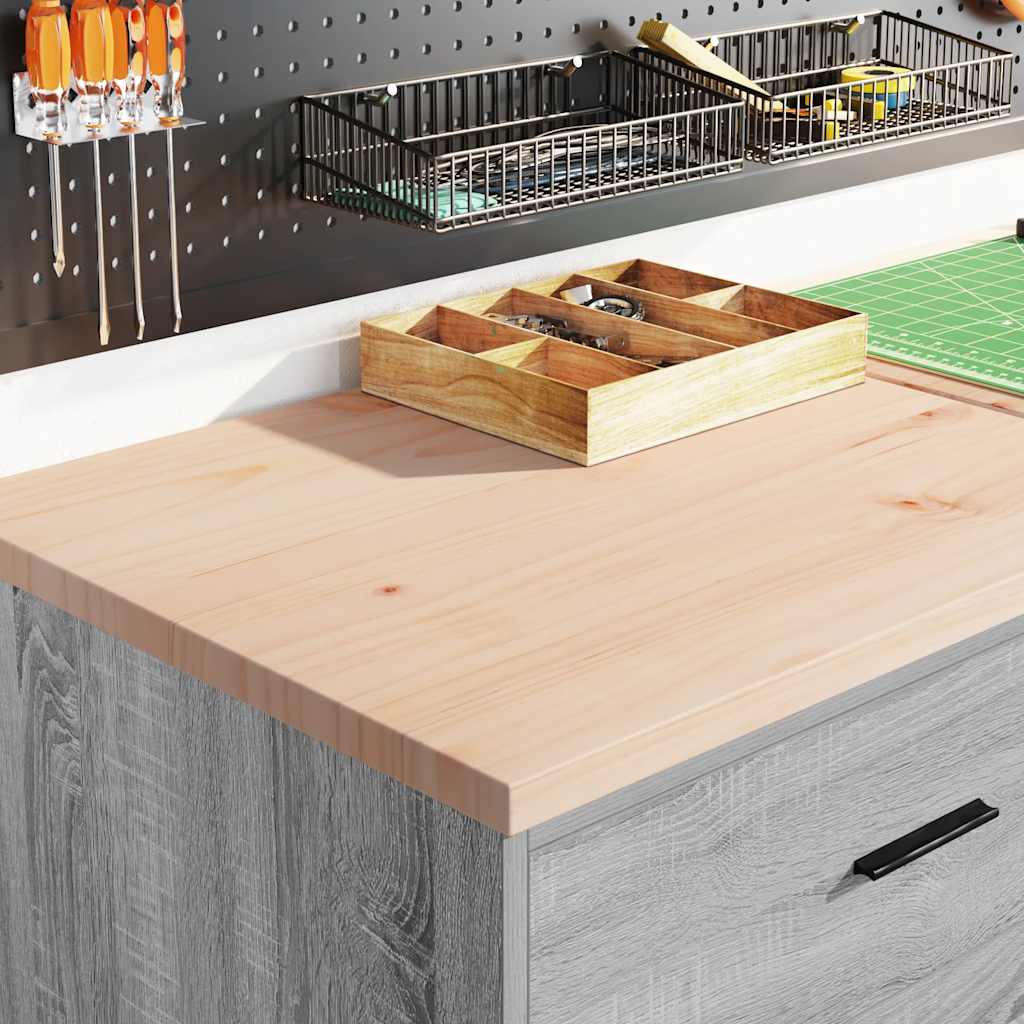 Garage Storage Cabinet Grey Sonoma 60x51x85 cm Solid Wood Pine