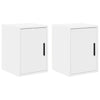 Garage Wall Cabinets 2 pcs White Engineered Wood