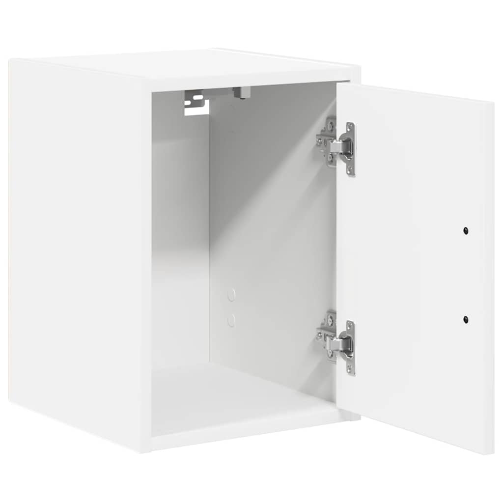 Garage Wall Cabinets 2 pcs White Engineered Wood