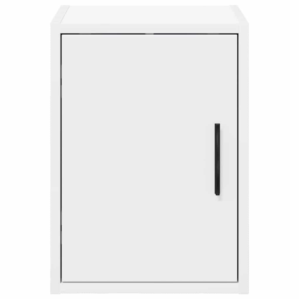 Garage Wall Cabinets 2 pcs White Engineered Wood