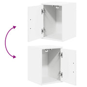 Garage Wall Cabinets 2 pcs White Engineered Wood