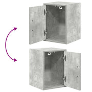 Garage Wall Cabinets 2 pcs Concrete Grey Engineered Wood