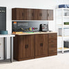 Garage Wall Cabinet Brown Oak Engineered Wood