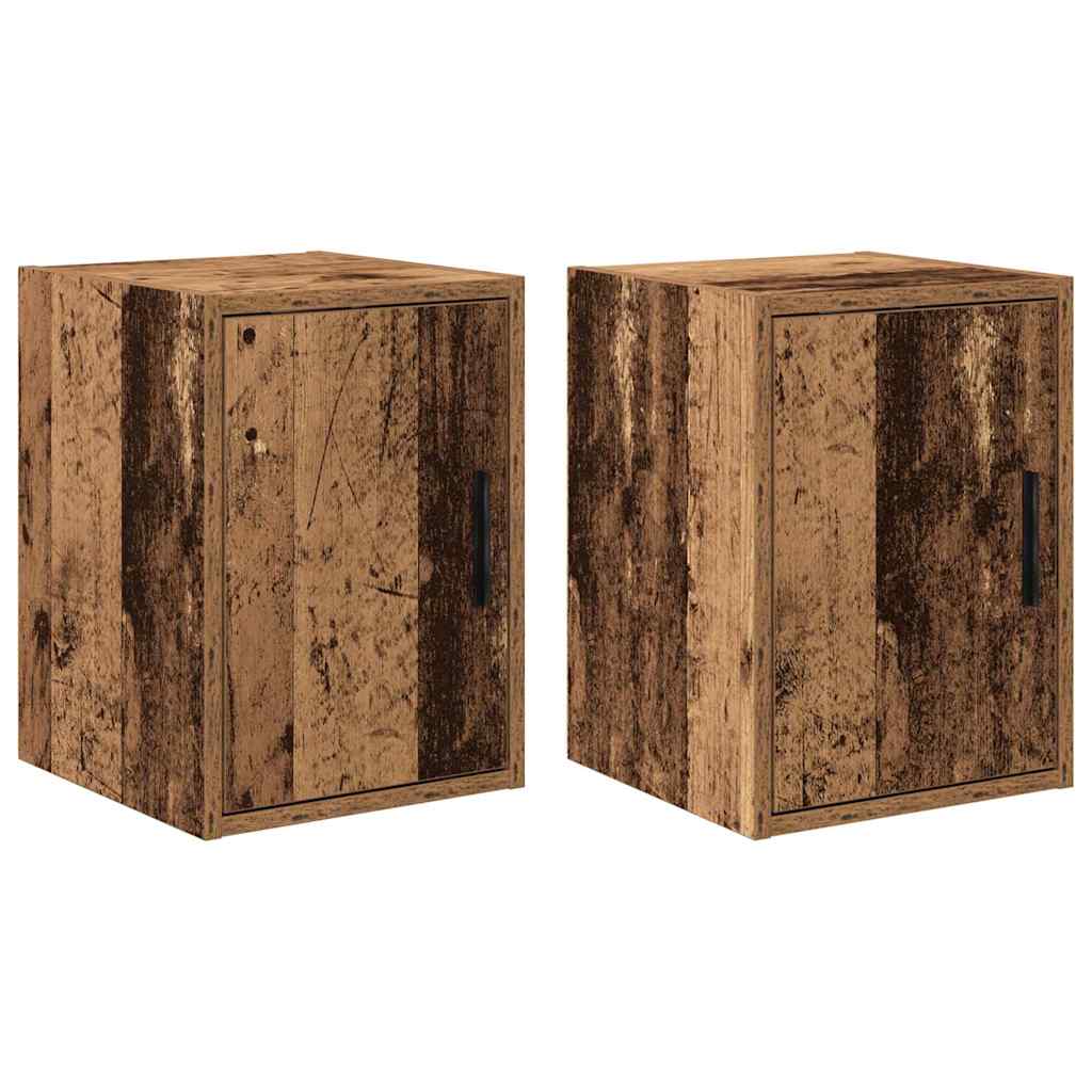 Garage Wall Cabinets 2 pcs Old Wood Engineered Wood