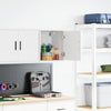 Garage Wall Cabinet White Engineered Wood
