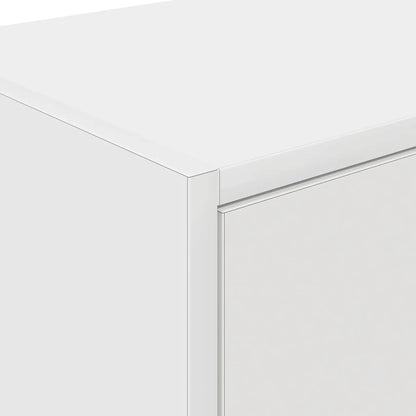Garage Wall Cabinet White Engineered Wood