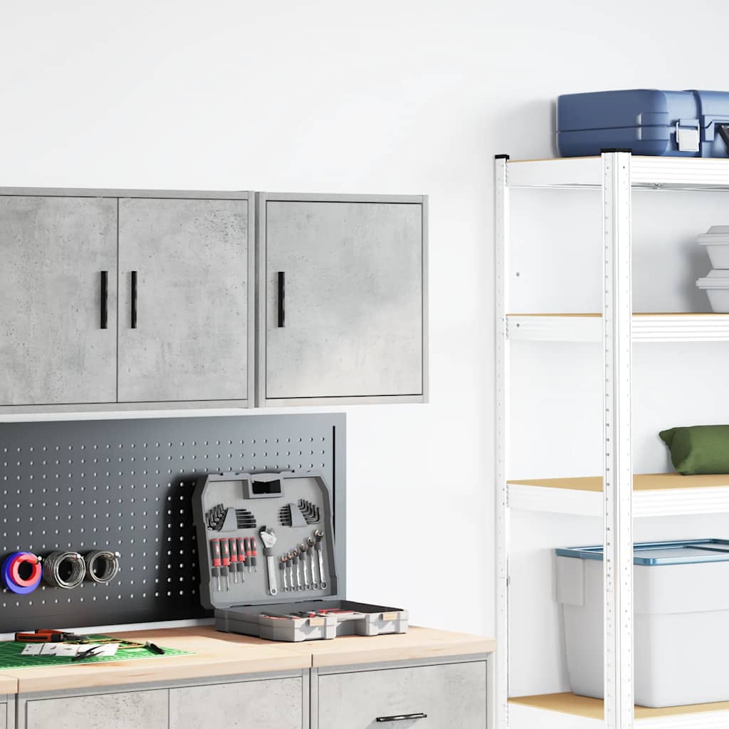 Garage Wall Cabinet Concrete Grey Engineered Wood