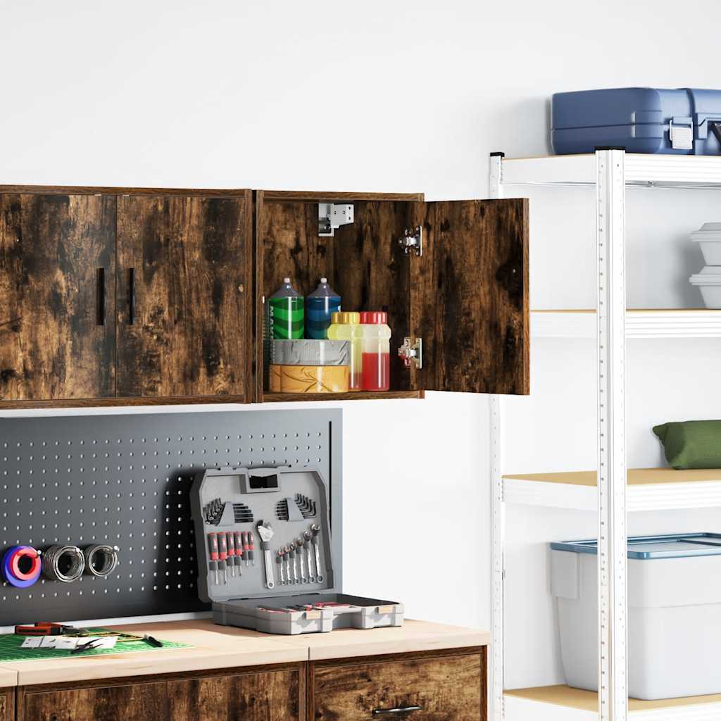 Garage Wall Cabinet Smoked Oak Engineered Wood