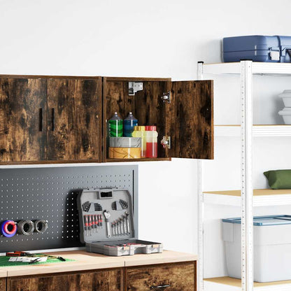 Garage Wall Cabinet Smoked Oak Engineered Wood