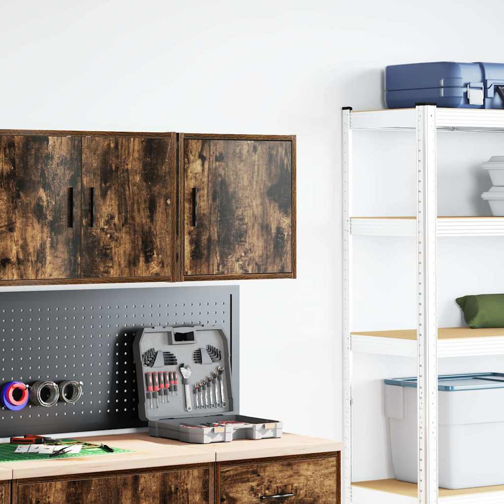 Garage Wall Cabinet Smoked Oak Engineered Wood
