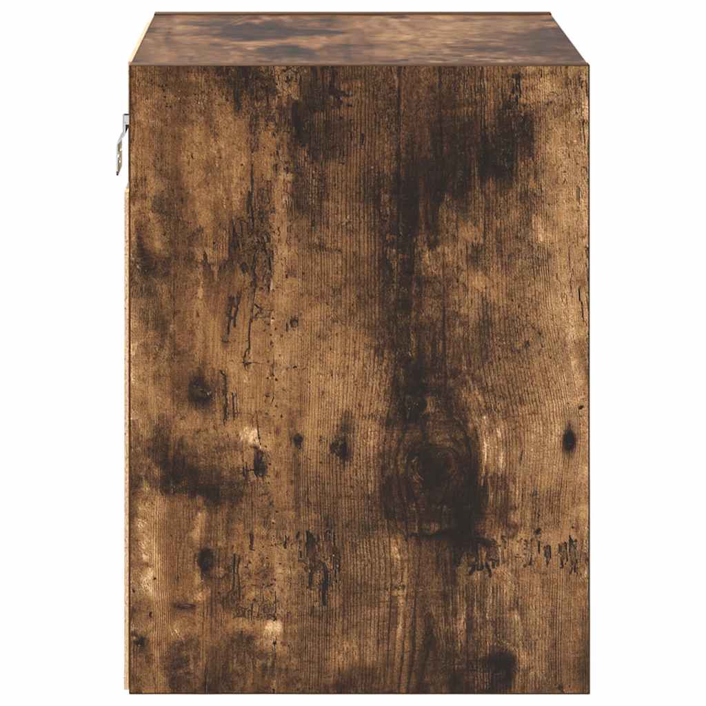 Garage Wall Cabinet Smoked Oak Engineered Wood